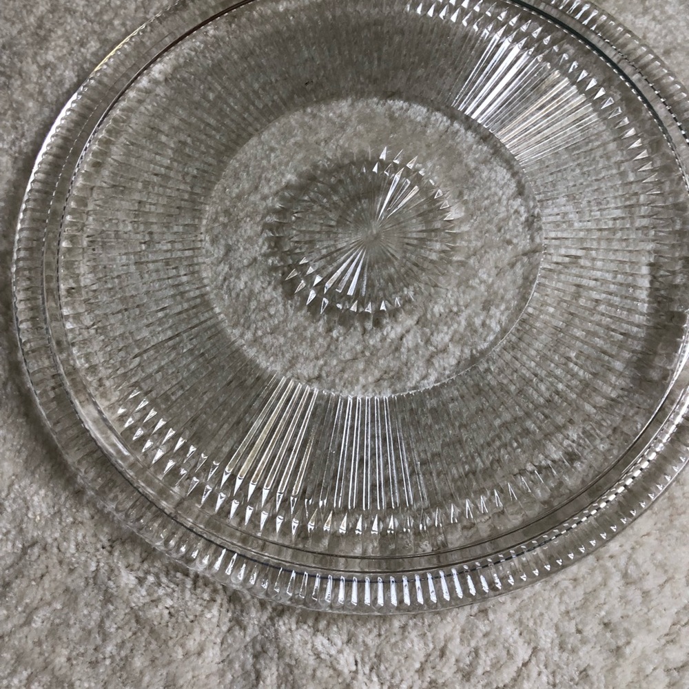 Vintage 1950’s Kromex Rare Yellow Cake Dome And Glass Starburst Plate - Picture 11 of 12